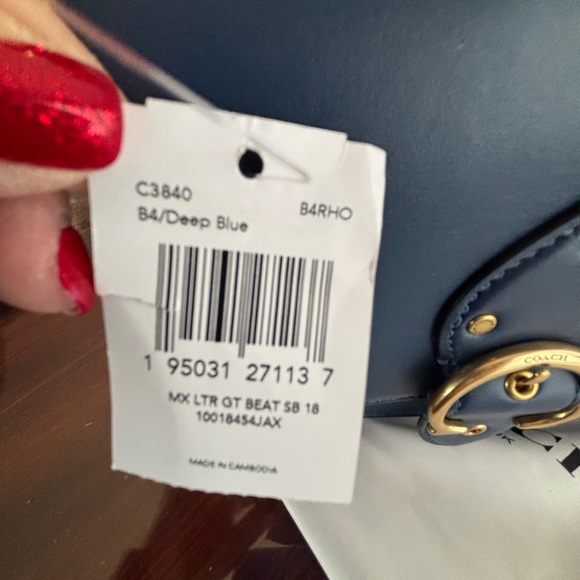 Coach New Beat Saddle Bag Deep Blue - Picture 2 of 10